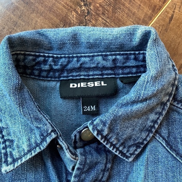 Diesel Snap Up Denim Shirt Size 24mos - Picture 2 of 6